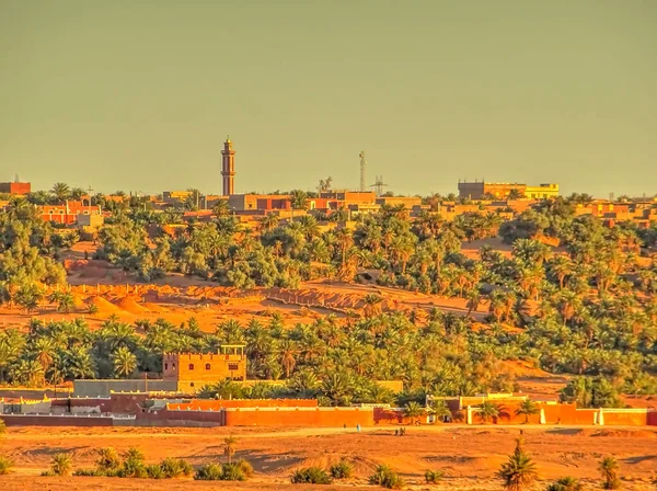 TIMIMOUN, ALGERIA - APRIL 2016: City center in sunny weathe