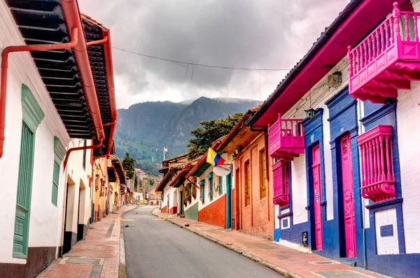 Bogota, Colombia - April 2019 : Historical center in cloudy weather