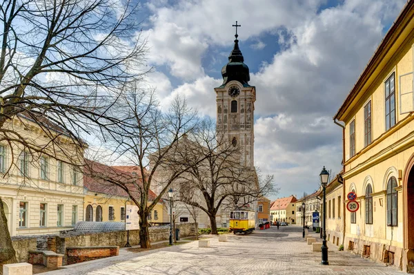 Pecs Hungary March 2017 Historical Center Cloudy Weather Hdr — Stockfoto