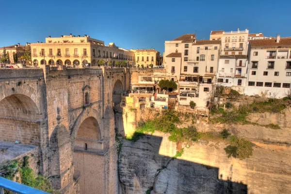 Landmarks Ronda Πόλη Βρίσκεται Στην Κορυφή Ενός Βουνού Ανδαλουσία Ισπανία — Φωτογραφία Αρχείου