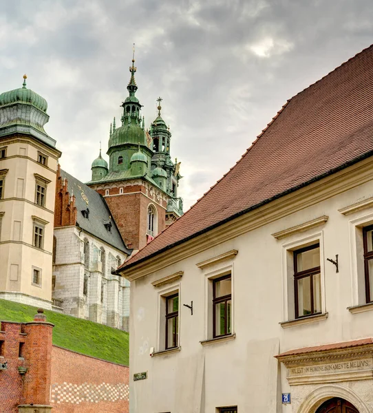 Krakow Poland August 2021 Wawel Castle Cloudy Weather — Photo