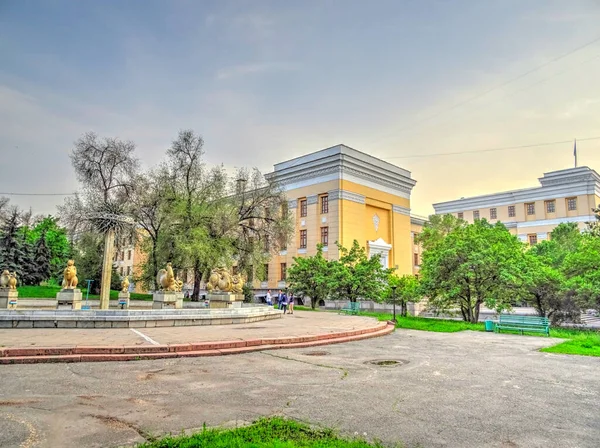 Almaty Kazakhstan April 2016 City Center Springtime — Stockfoto