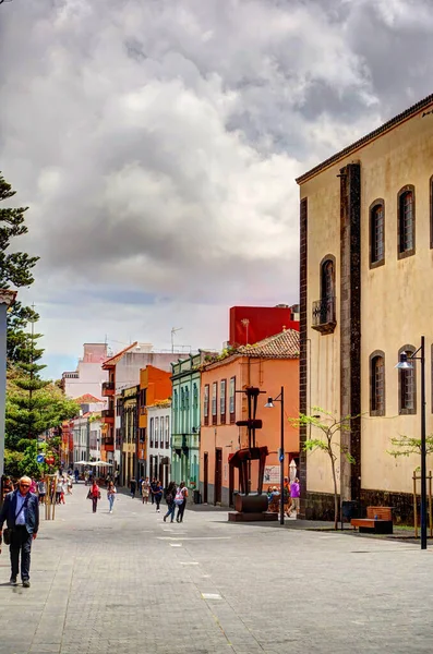 Santa Cruz Palma Spain March 2020 Historical Center Cloud Weather — стокове фото