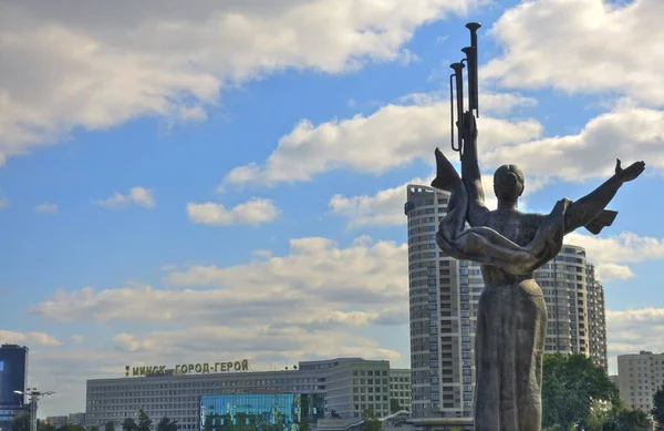 Minsk Belarus September 2017 City Center Summertime — стокове фото