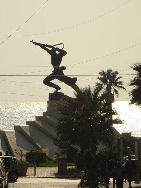 Вид на прибрежный город Дуррес, Албания