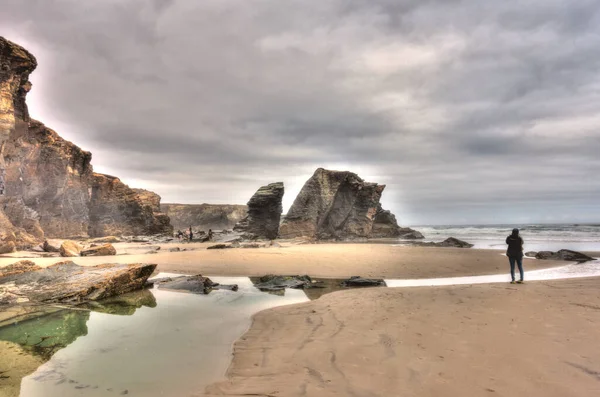 Catedrais Beach Galicia Northern Spain —  Fotos de Stock