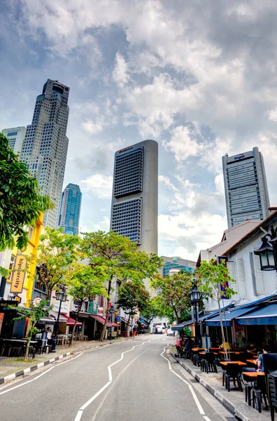 Сингапур Март 2019 Года Центр Города Облачную Погоду — стоковое фото