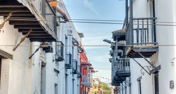 Santa Marta, Colombia - April 2019 : Historical center in sunny weather