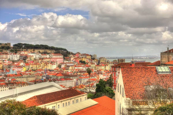 Lisbon Portugal April 2018 Historical Center View Hdr Image — Fotografia de Stock