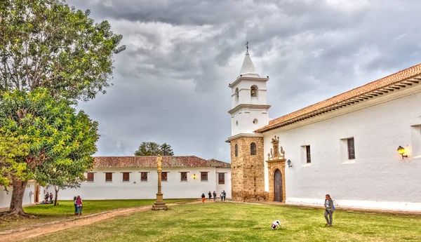 Villa Leyva Κολομβία Μάιος 2019 Γραφικό Αποικιακό Χωριό Συννεφιασμένο Καιρό — Φωτογραφία Αρχείου