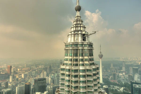 Kuala Lumpur Malaysia March 2019 Cityscape Petronas Towers Hdr Image — Foto Stock