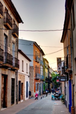 DENIA, SPAIN - SEPTEMBER 2019: Seaside resort in sunny weather
