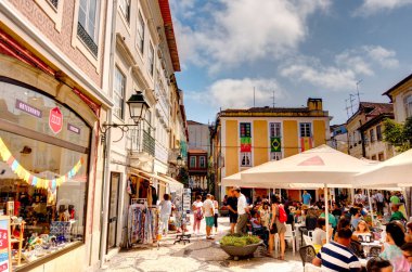 Aveiro, Portugal - July 2019 : Costa Nova Beach in summertime