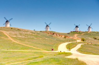 CAMPO DE CRIPTANA, SPAIN - MAY 2019: Picturesque village in La Mancha in summertime