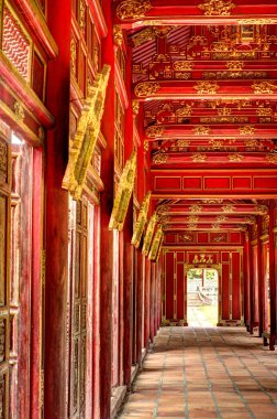 Hue, Vietnam - November 2020 : Interior of the ancient Citadel