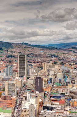 Bogota, Colombia - April 2019 : Cityscape in cloudy weather