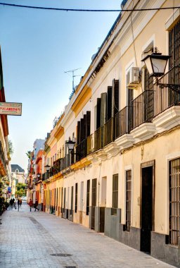 Sevilla, Spain - January 2019 : Historical center in sunny weather