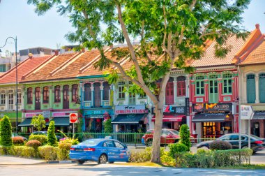 Singapore - March 2019 : Historical buildings in Joo Chiat Road