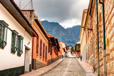 Bogota, Colombia - April 2019 : Historical center in cloudy weather