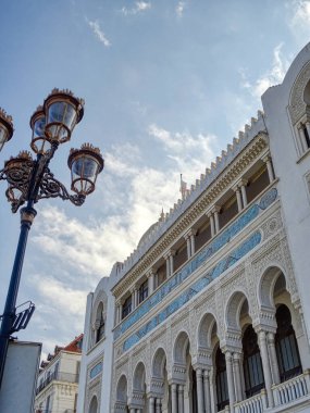 Algiers, Algeria - March 2020 : Colonial architecture in sunny weather, HDR Image