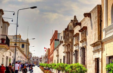 AREQUIPA, PERU - APRIL 2018 : Historical center in Arequipa