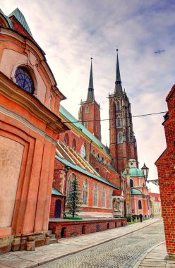 Wroclaw, Poland - August 2021 : Historical center in summertime