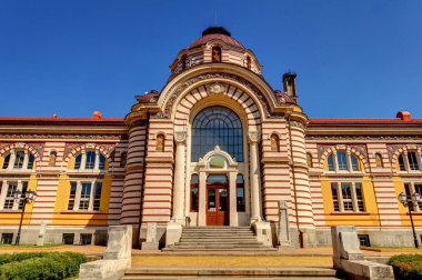 Sofia, Bulgaria - April 2021 : Historical center in springtime