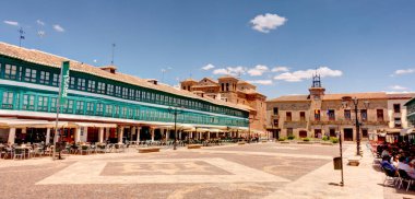 ALMAGRO, SPAIN - JUNE 2019: Historical center in sunny weather