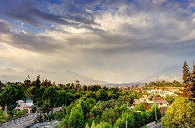 AREQUIPA, PERU - APRIL 2018 : Historical center in Arequipa