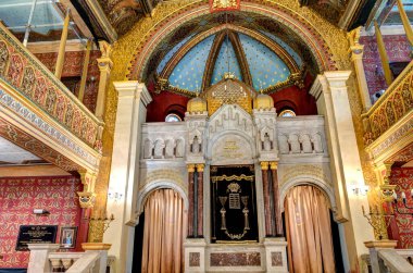 Krakow, Poland - August 2021: Tempel Synagogue in the Jewish District