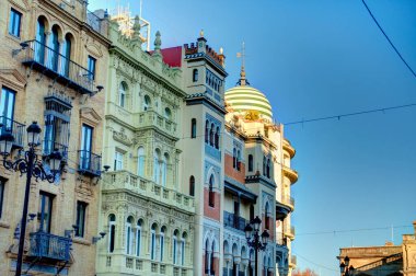 Sevilla, Spain - January 2019 : Historical center in sunny weather