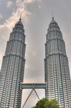 Kuala Lumpur, Malaysia - March 2019 ; Petronas Towers in KLCC, HDR image