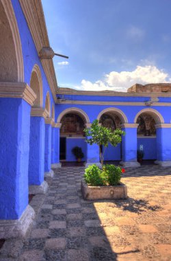 AREQUIPA, PERU - APRIL 2018 : Historical center in Arequipa