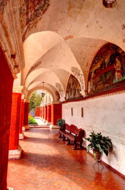 AREQUIPA, PERU - APRIL 2018 : Historical center in Arequipa