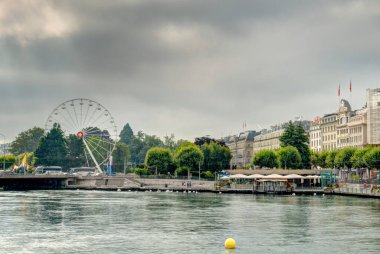 GENEVA, SWITZERLAND - AUGUST 2019: Historical center in summertime, HDR image