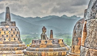 borobudur tapınağı, java, Endonezya