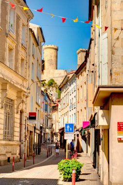 FOIX, FRANCE - AUGUST 2019: Historical center in summertime, HDR image
