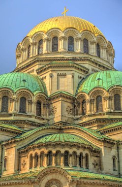 Sofia, Bulgaria - April 2021 : Historical center in springtime