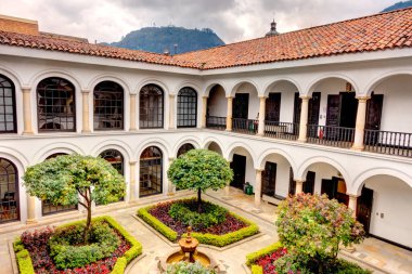 Bogota, Colombia - April 2019 : Colonial House in La Candelaria district