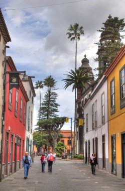 Santa Cruz de la Palma, Spain - March 2020 : Historical center in cloudy weather