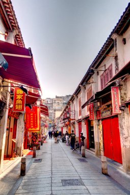 architecture details in Macau city center, HDR Image