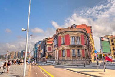 Gijon beautiful view, northern Spain, historical center