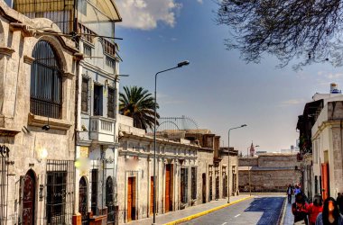 AREQUIPA, PERU - APRIL 2018 : Historical center in Arequipa