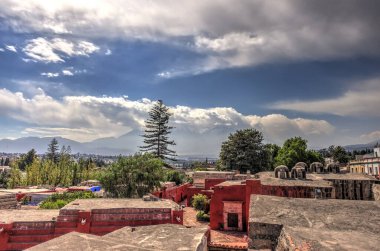 AREQUIPA, PERU - APRIL 2018 : Historical center in Arequipa
