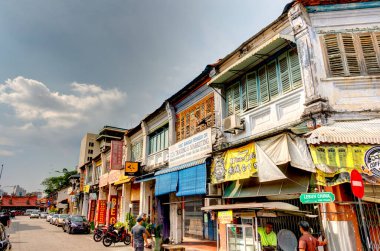 Penang, Malaysia - March 2019 : Historical center in springtime
