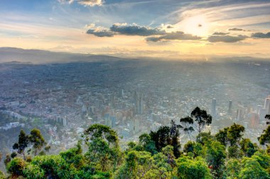 Bogota, Colombia - April 2019 : Cityscape in cloudy weather