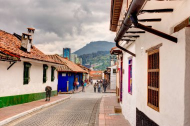 Bogota, Colombia - April 2019 : Historical center in cloudy weather