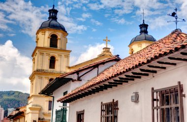 Bogota, Colombia - April 2019 : Historical center in cloudy weather