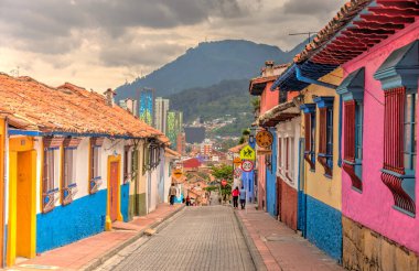 Bogota, Colombia - April 2019 : Historical center in cloudy weather