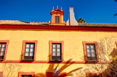 Sevilla, Spain - January 2019 : Historical center in sunny weather